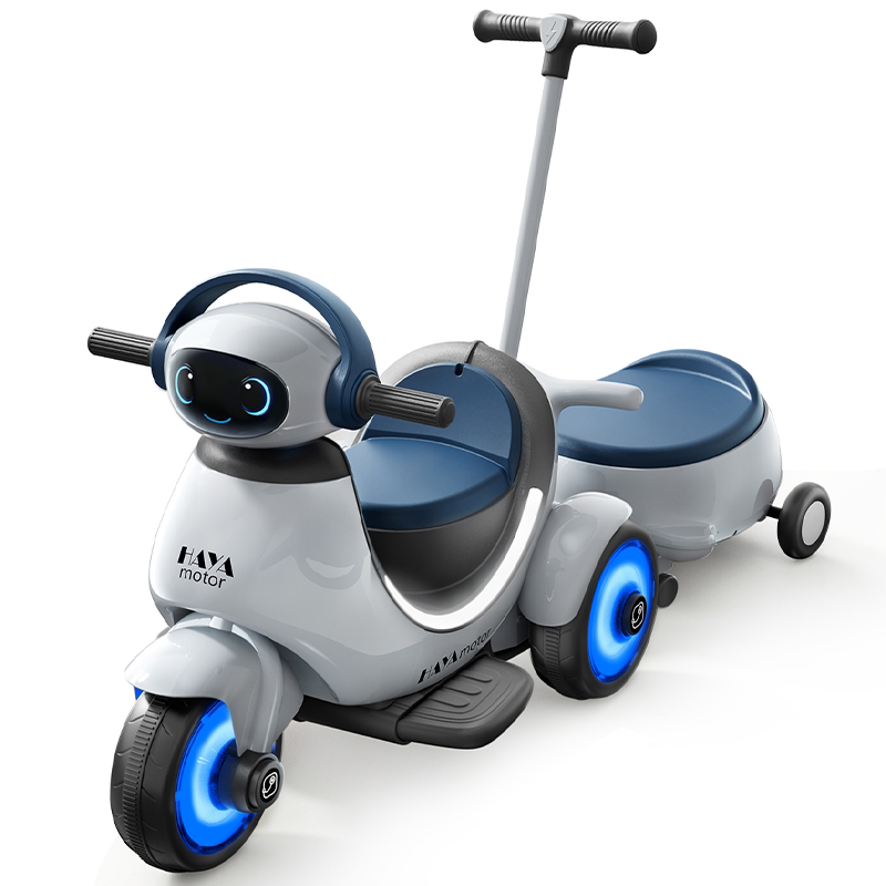 Children's electric three-wheel motorcycle with remote control
