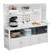 Rock slab hole board kitchen storage rack multi-functional household kitchen dining table floor-standing multi-layer storage cabinet