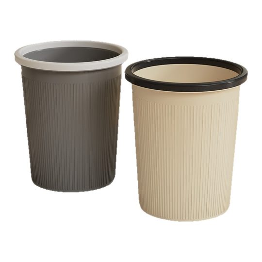 Large capacity trash can with pressure ring