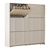 Quanyou Home New 2024 hot model large capacity multi-layer extra large shoe cabinet cream style tipping shoe cabinet 129582F