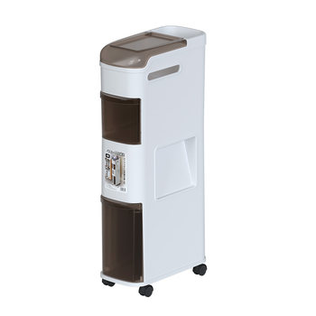 Rising japanese-style bathroom slit cabinet comes with trash can bathroom gap storage cabinet toilet side storage cabinet