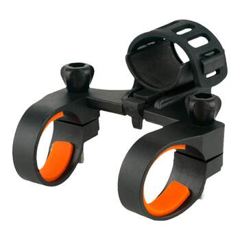 Flashlight quick release lamp holder double hole bracket tool-free installation