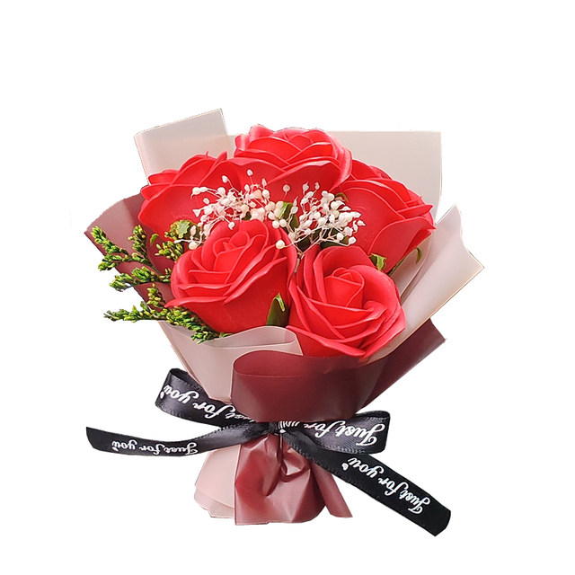 Car mini bouquet air outlet aromatherapy eternal soap rose car decoration creative small fresh perfume clip