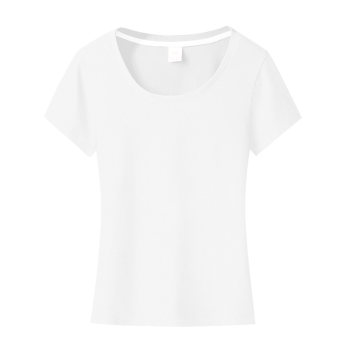 White Short-Sleeve T-Shirt for Women, Slim Fit, 2026 New Spring/Summer Style, Pure Cotton, Pure White, Slimming, Short Style, Women's T-Shirt