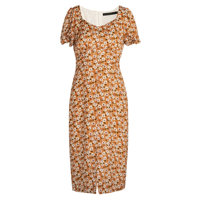 Luo Yi Elegant Floral Slit Dress