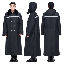 Winter long thickened velvet military coat mens military winter coat Northeastern cotton-padded jacket labor protection security cold storage cold-proof cotton-padded coat