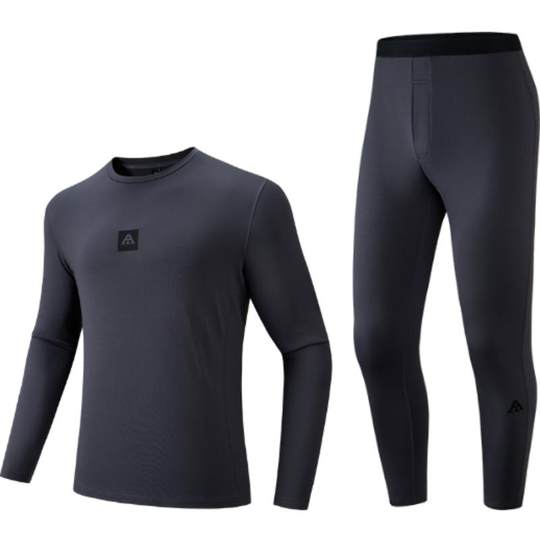 安踏加绒保暖内衣套装男士2025冬季新款无痕打底衫秋衣秋裤两件套