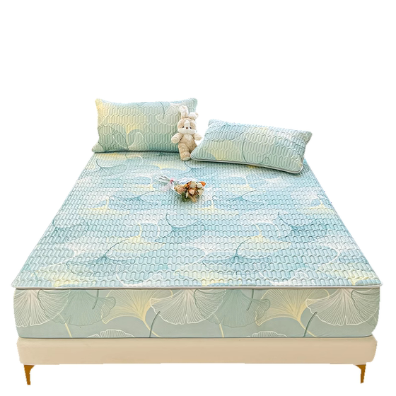 Ice silk bedsheet cover, summer bedsheet cover, mattress protective cover, washable latex cooling mat, fully wrapped bedsheet cover, non slip bedsheet cover