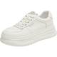 Tianmeiyi breathable thick-soled high-rise white shoes sports shoes women's casual shoes 2025 autumn new KD095CM5