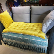 High-end thickened recliner cushions for autumn and winter solid wood sofas with extended cotton cushions for back chairs bamboo chair cushions for rocking chairs and rattan chair cushions