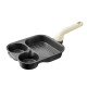 Supor three-in-one breakfast pot titanium non-stick household four-hole frying pan omelette pan egg hamburger pan omelette artifact