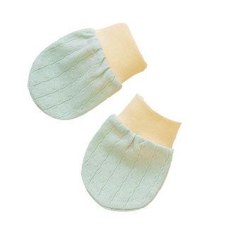 婴儿手套防抓脸包手透气可咬夏季薄款新生儿纯棉A类手套防抓神器