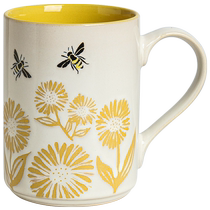 (Self-operated) KINGZUO ceramic mug cup milk tea cup coffee cup large capacity Japanese daisy