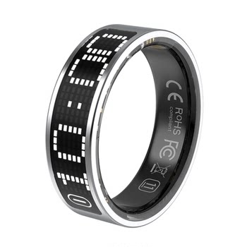 Large screen real-time blood oxygen health monitoring smart ring