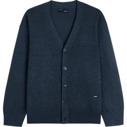 ຮ້ານຂາຍເສື້ອຜ້າຜູ້ຊາຍ GXG ແບບດຽວກັນ fog ສີຟ້າອ່ອນ sweater sweater ສີແຂງ cardigan ຄໍ V GEX13012913