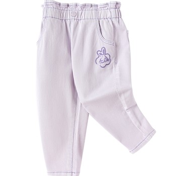 Balabala girls jeans baby carrot pants spring and autumn 2025 new children's clothing pants children's casual trousers