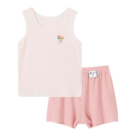 童泰婴儿套装莫代尔夏季宝宝衣服儿童家居服内衣男女童背心短裤