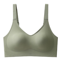 Seamless bra for women in summer thin small breasts push-up side breasts anti-sagging sports back beauty large size no rims bra