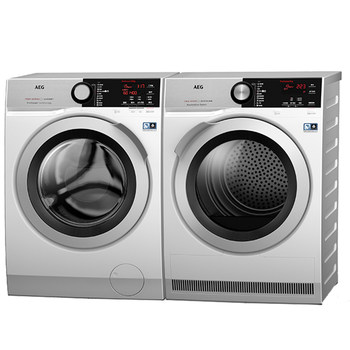 Aeg imported l7+t7 washing and drying set heat pump dryer