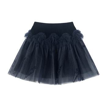 Maradin children's skirt autumn velvet patchwork skirt for older girls