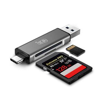 Chuanyu card reader sd card USB3.0 high-speed multi-function all-in-one otg car universal support Typec mobile phone camera tf memory card ເຫມາະສໍາລັບ Canon ccd Huawei Apple iphone15