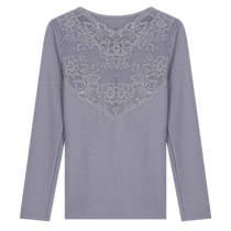 Embry 2024 Autumn and Winter Long Sleeve V-neck Warm Clothes Bottoming Tops Womens Lace Autumn Clothes ED00430