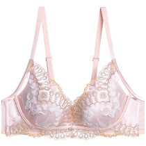 Admiration Underwear Womens Mulberry Silk V-neck No Wires Exquisite Embroidery Sexy Bra AD170311
