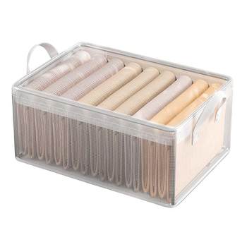 Transparent clothes storage box