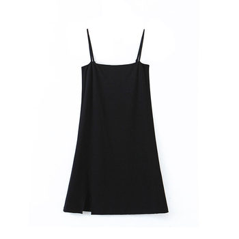 Retro Little Black Dress] Fat mm Slim Bottoming Stretch Tight Skirt Light Mature Black Suspender Skirt Plus Size Dress