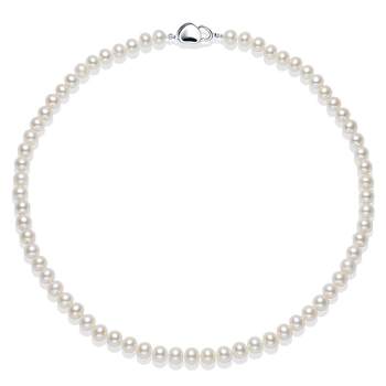 Holiday gift freshwater pearl love buckle pearl necklace