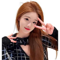 Wig for women with long hair lace medium-parted long straight hair honey orange brown trendy color platinum full human hair full headgear