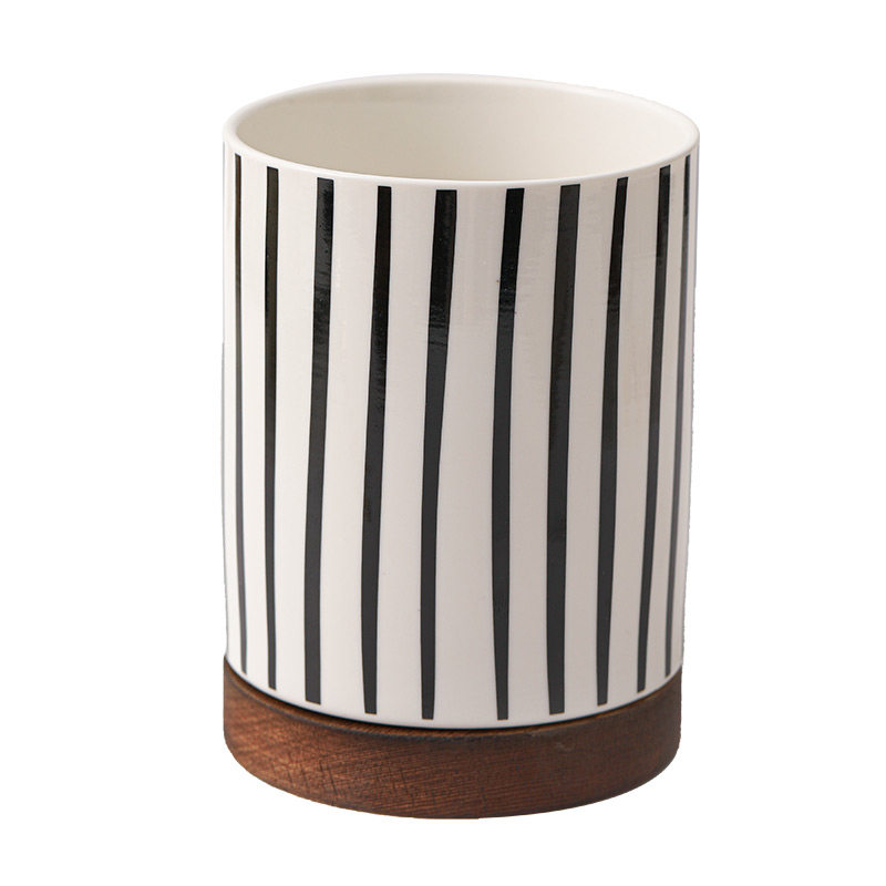 Ceramic chopsticks drum rack for household high-end kitchen countertop drain fast chopstick cage chopsticks bucket storage rack for chopsticks box