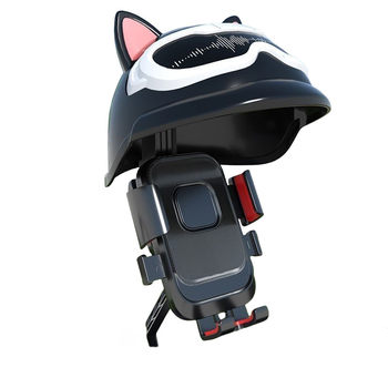 Shockproof and rainproof navigation stand for electric vehicle mobile phone with cat ears