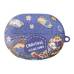 Huawei freebudspro4에 적합한 Denim Crayon Shin-China 보호 케이스 New Freebuds6i/5i 무선 헤드폰 케이스 Freebuds4/4E Box SE3 만화 Pro3 Matte Pro2 Set