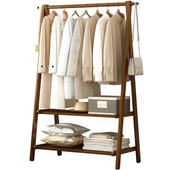 Multifunctional hanging bag and clothes indoor simple storage rack