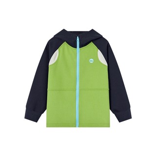 多多家男童连帽外套2025春秋新款儿童拼接撞色男孩印花休闲上衣潮