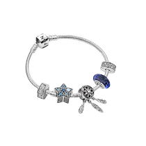 (Self-operated) Pandora Pandora Star Wishes Shining Bracelet Set 925 Silver Light Luxury Exquisite Creative DIY String