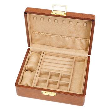 Jianggongfu solid wood jewelry storage box with lock
