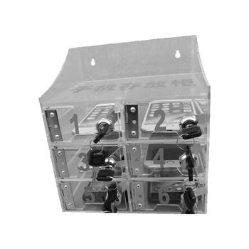 Employee mobile phone storage cabinet supports custom locked transparent