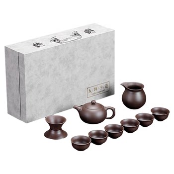 High-end purple sand tea set kung fu tea set