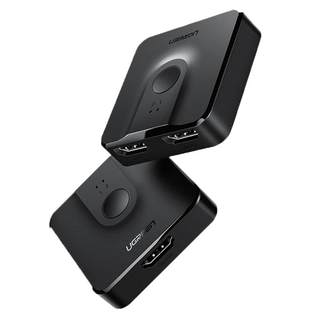 绿联hdmi一分二切换器两二进一出视频电脑屏幕hdml高清分线器4k电视二合一拖二2进1出双向转换显示分屏分配器