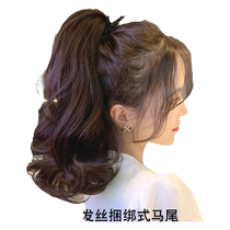 Ponytail wig real hair low ponytail catcher short ponytail curly hair high ponytail natural ultra-light hairtail real hair braid