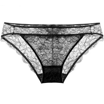 Miss curious lace panties pure cotton black sexy