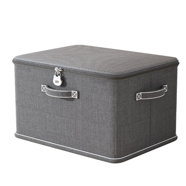 Household storage box with password lock Large capacity sorting box Wardrobe Clothing Clothes Storage Basket Layered storage artifact