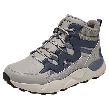 Skechers men's shoes, dad shoes, fashionable warm snow boots, thick-soled wear-resistant winter boots, comfortable casual shoes, high-top shoes