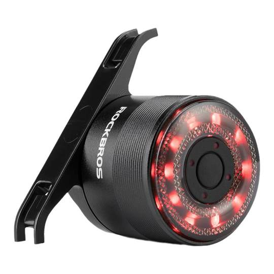 洛克兄弟自行车尾灯骑行安全USB充电夜骑警示公路山地车尾灯配件