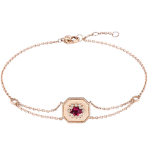 Liufu Jewelry Color Gold Ruby Bracelet 100 Hitch Diamond 18k Gold Hand Decoration Womens pricing G22DSKB0003R