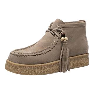Square gun same style natursun thick-soled kangaroo shoes for women's comfortable winter high-top plush shoes height-enhancing biscuit shoes