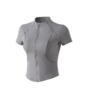 运动短袖女速干紧身瑜伽服跑步普拉提训练健身套装羽毛球网球外套