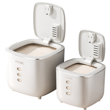 Open rice bucket with one click